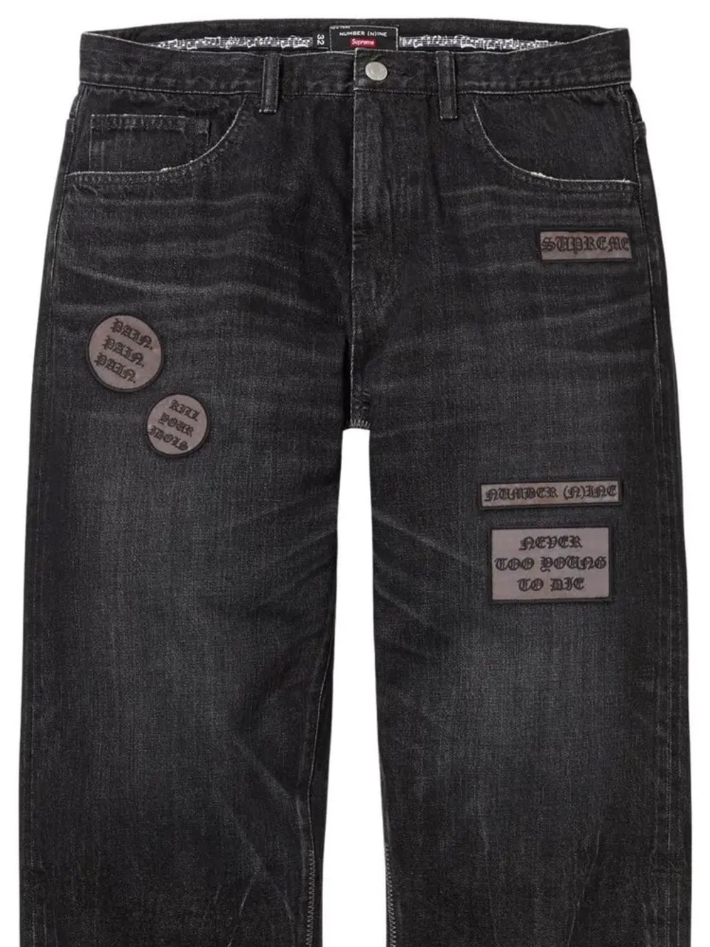 Supreme x number (n) Straight Patches Jeans